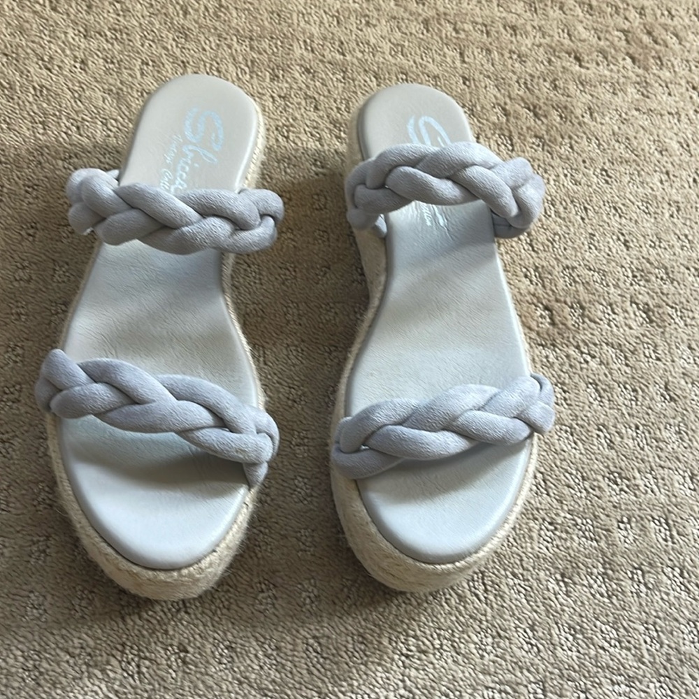 Braided espadrilles 💜🩵